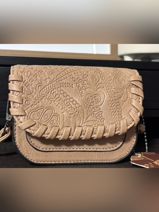 Sam & Hadley Handbags - Sam & Hadley Embossed Floral Mini Crossbody Bag